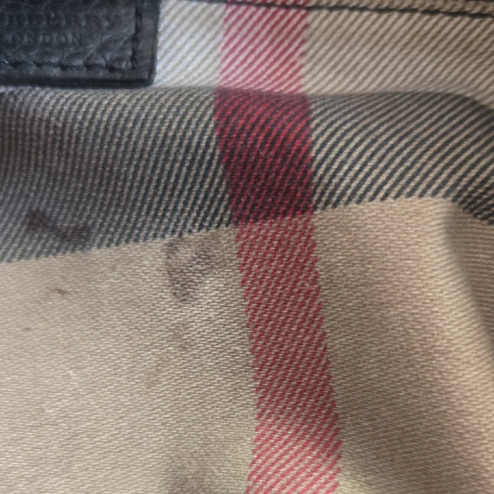 Vinatage Burberry Dark Gray Leather Messenger Bag